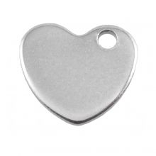 Stainless Steel Charm (6 x 7 x 1.5 mm) Antique Silver (20 pcs)