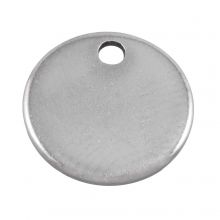 Stainless Steel Charm (8 x 0.8 mm) Antique Silver (50 pcs)