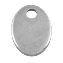 Stainless Steel Charm (12.5 x 7.5 x 1 mm) Antique Silver (100 pcs)