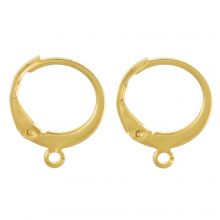 Stainless Steel Huggie Earrings (14 x 12 mm) Gold (4 pcs)