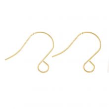 Stainless Steel Earring Hooks (26 x 20 mm) Gold (6 pcs)