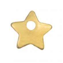 Stainless Steel Charm Star (5.5 x 6 x 1 mm) Gold (25 pcs)