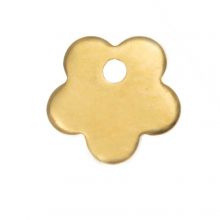 Stainless Steel Charm Flower (7 x 7 x 1 mm) Gold (25 pcs)