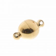 Stainless Steel Magnetic Clasps (14 x 8 mm) Gold (1 pcs)