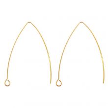 Stainless Steel Earring Hooks (40 x 24 mm) Gold (10 pcs)