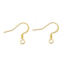 Stainless Steel Earring Hooks (18 x 17 mm) Gold (10 pcs)