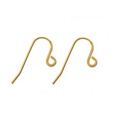 Stainless Steel Earring Hooks (22 x 12.5 mm) Gold (10 pcs)