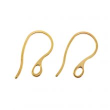 Stainless Steel Earring Hooks (22 x 11.5 mm) Gold (10 pcs)