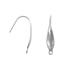 Stainless Steel Earring Hooks (20 x 4.5 mm) Antique Silver (10 pcs)