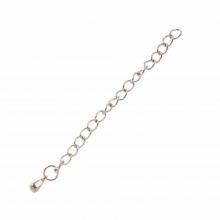 Stainless Steel Chain Extension (57 mm) Antique Silver (10 pcs)
