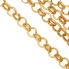 Stainless Steel Rolo Chain (6 x 2 mm) Gold (1 meter)