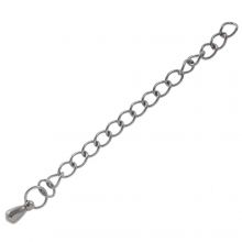 Stainless Steel Chain Extension (55 mm) Antique Silver (5 pcs)
