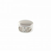 Stainless Steel Slider Beads (inner size 3 mm) Antique Silver (2 pcs)
