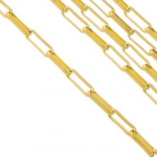 Stainless Steel Link Chain (10 x 3.5 x 1.5 mm) Gold (2 meters)