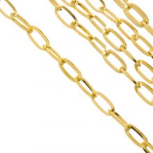 Stainless Steel Link Chain (12 x 6 x 1.2 mm) Gold (2 Meter)