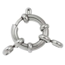 Stainless Steel Buoy Spring Clasp (27 x 18 x 2.5 mm) Antique Silver (2 Piece)