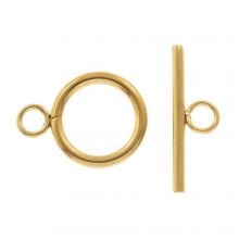 Stainless Steel Toggle Clasps (outer size 13 mm/ inner size 10 mm) Gold (10 pcs)
