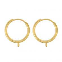 Stainless Steel Huggie Earrings (15 x 13 mm) Gold (4 pcs)