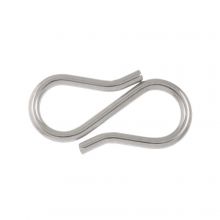 Stainless Steel S Hook Clasp (13 x 7 mm) Antique Silver (10 pcs)