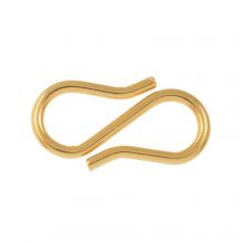 Stainless Steel S Hook Clasp (13 x 7 mm) Gold (10 pcs)