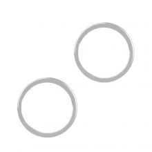 Stainless Steel Closed Rings (outer size 12 mm, inner size 10 mm) Antique Silver (10 pcs)