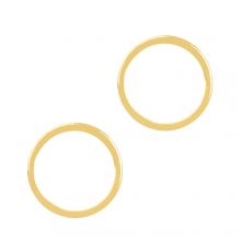 Stainless Steel Closed Rings (outer size 16 mm, inner size 14 mm) Gold (5 pcs)