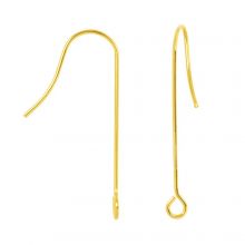 Stainless Steel Earring Hooks (28 x 14 mm) Gold (6 pcs)