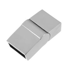 Stainless Steel Magnetic Clasps Mat (hole size 10 x 4 mm) Antique Silver (1 pcs)