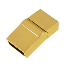 Stainless Steel Magnetic Clasps Mat (hole size 10 x 4 mm) Gold (1 pcs)