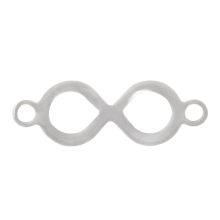 Stainless Steel Charm Infinity (20 x 7 x 1 mm) Antique Silver (10 pcs)