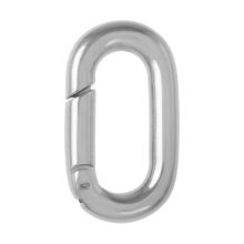 Carabiner Oval (18.5 x 10 x 3 mm) Antique Silver (1 pcs)