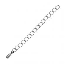 Stainless Steel Chain Extension (40 mm) Antique Silver (10 pcs)