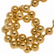 Stainless Steel Ball Chain (2 mm) Gold (1 meter)