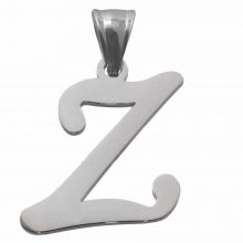 Stainless Steel Letter Pendant Z (32 mm) Antique Silver (1 pcs)