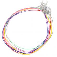 DIY Necklace - Waxed Cotton Cord Necklace (44cm) Mix Color (10 pcs)