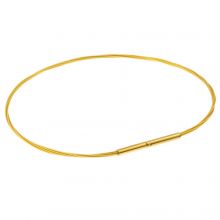 DIY Bracelet - Tiger Tail Wire with Bayonet Clasp (19 cm) Gold (1 pcs)