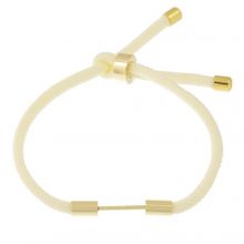 DIY Bracelet - Braided Nylon Cord Adjustable (23cm) Creamy White (1 pcs)