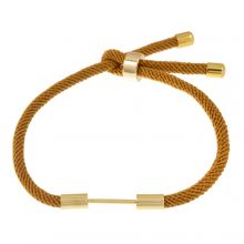 DIY Bracelet - Braided Nylon Cord Adjustable (23cm) Caramel (1 pcs)