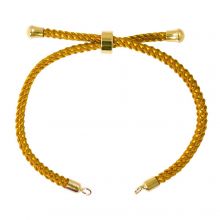 DIY Bracelet - Braided Nylon Cord Adjustable (22 cm) Honey - Gold (1 pcs)