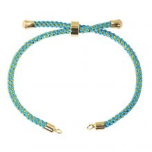 DIY Bracelet - Braided Nylon Cord Adjustable (22cm) Honey - Gold (1 pcs)