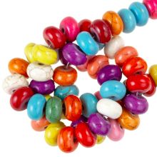 Turquoise Rondelle Beads (8 x 4.5 mm) Mix Color (76 pcs)