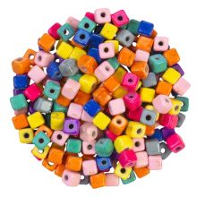 Turquoise Beads Cube (4.5 mm) Mix Color (75 pcs)