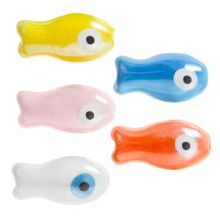 Ceramic Beads Fish (19 x 10 x 8 mm) Mix Color (5 pcs)