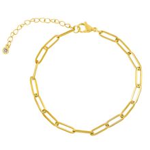 DIY Bracelet - Stainless Steel Bracelet Adjustable (19 cm) Gold (1 pcs)