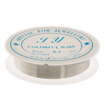 Iron Jewelry Wire (0.4 mm) Silver (12 meters)