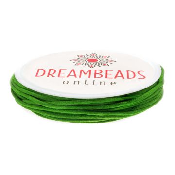 Satin Cord (2 mm) Kelly Green (8 meters)