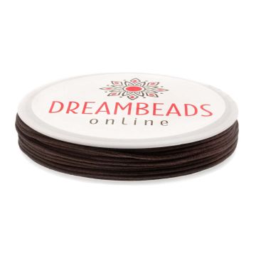 Satin Cord (1 mm) Dark Brown (15 meters)