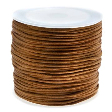 Satin Cord (1 mm) Chocolate Brown (30 meters)