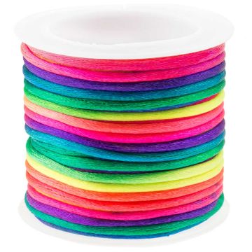 Satin Cord (2 mm) Multi Color (10 meters)