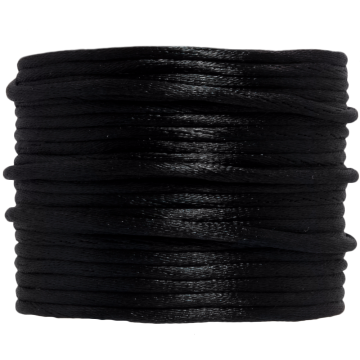 Satin Cord (2 mm) Black (10 meters)